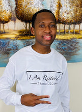 Load image into Gallery viewer, I Am Restor'd Men Long Sleeve in White